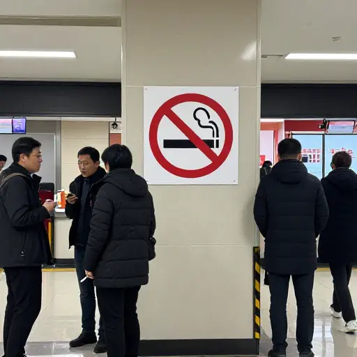 请注意：此区域禁止吸烟。