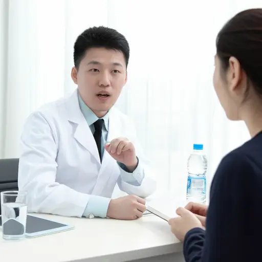 医生建议病人多喝水和其他液体以保持健康。