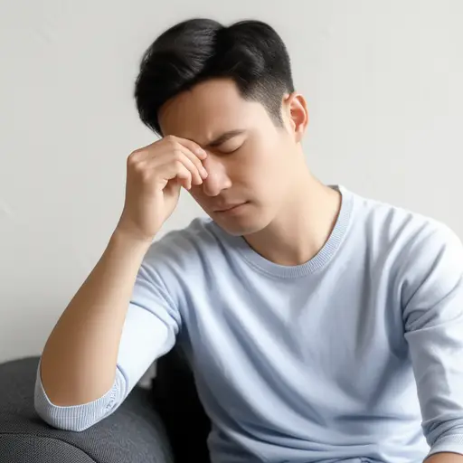 我哥哥今天感觉有点累。