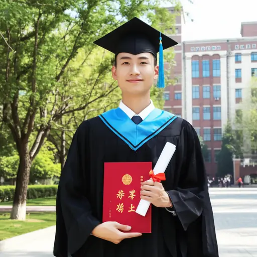 我表弟刚成为我们大学的毕业生。