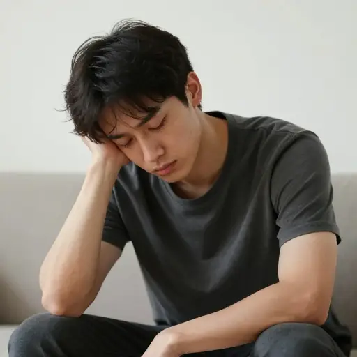 你能看出他累了。