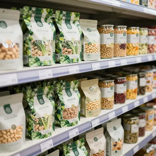 他们的自有品牌素食产品非常成功。