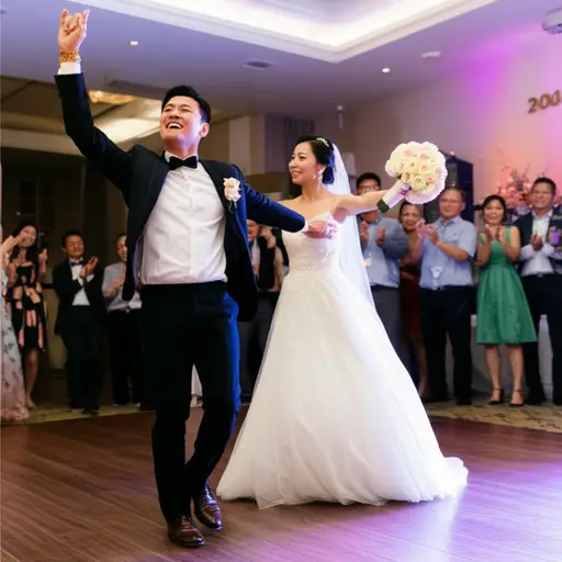 在婚礼上，他们跳了一支欢快的萨迪舞。
