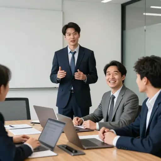 在会议上嘲笑同事的想法是不专业的。
