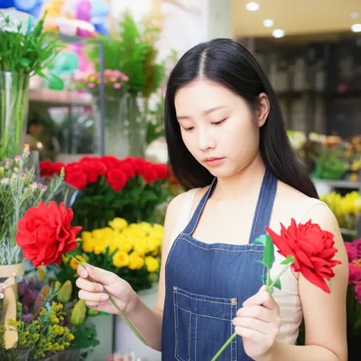 她能分辨出真花和人造花的区别。