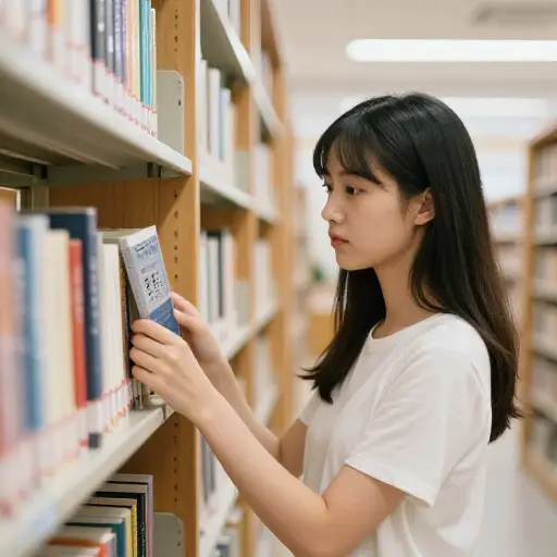 她想从图书馆借一本小说度假时看。