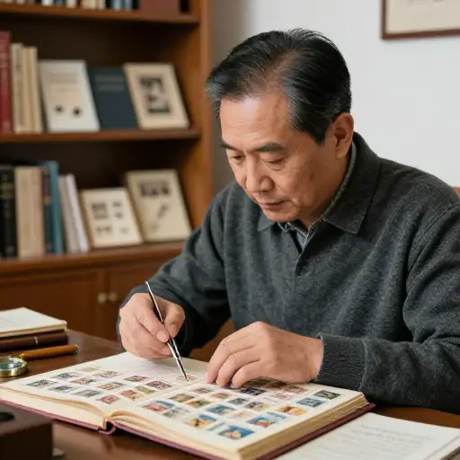 我叔叔是个邮票收藏家。