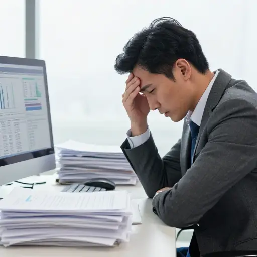 承受巨大压力的人可能会头痛。