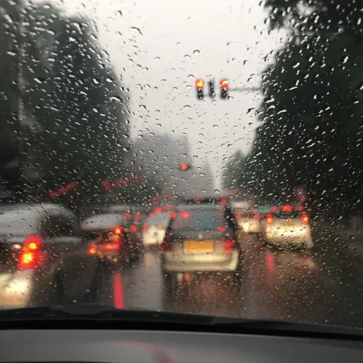 这场大雨导致了严重的交通堵塞。