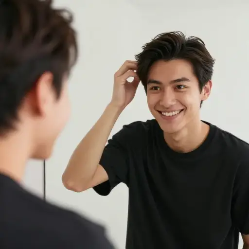 那个新发型真的很适合你——你看上去棒极了。