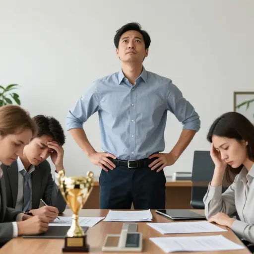 他的自负太强了，总是把功劳都揽在自己身上。