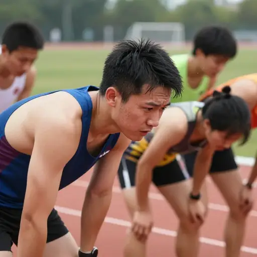 跑步者们看起来几乎筋疲力尽。