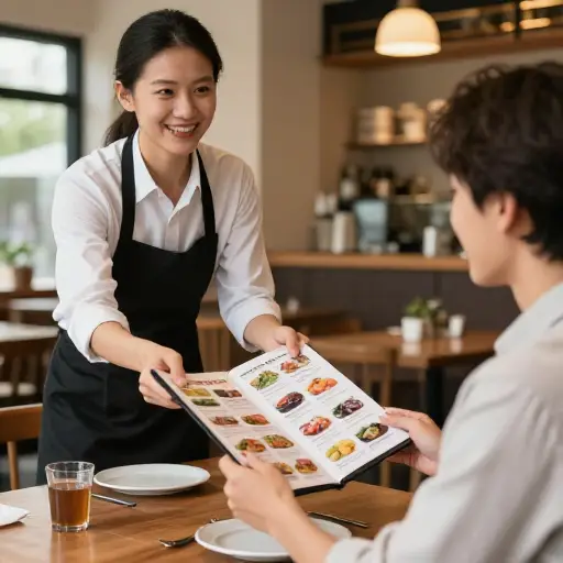这家餐厅为素食者提供特别菜单以满足他们的需求。