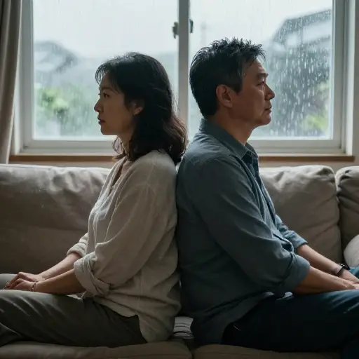 我们的婚姻目前正经历一个困难的阶段。