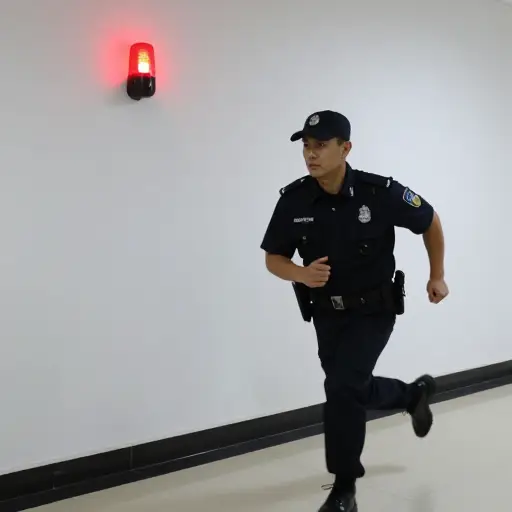 警报响起时，安保团队迅速而专业地做出了反应。