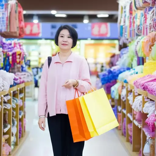 我妈妈喜欢去购物。