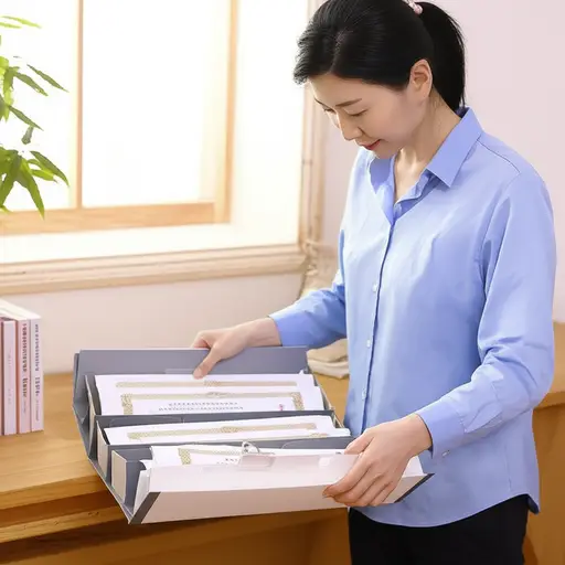 我妈妈把她所有的毕业证书都保存在一个文件夹里。