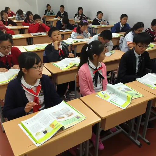 我们班有二十个学生，每个学生都有一本英语书。