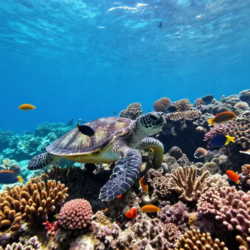 令人印象深刻的珊瑚礁为多样化的海洋生物提供了栖息地。