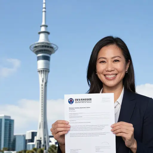 她移民新西兰的申请获得了批准。