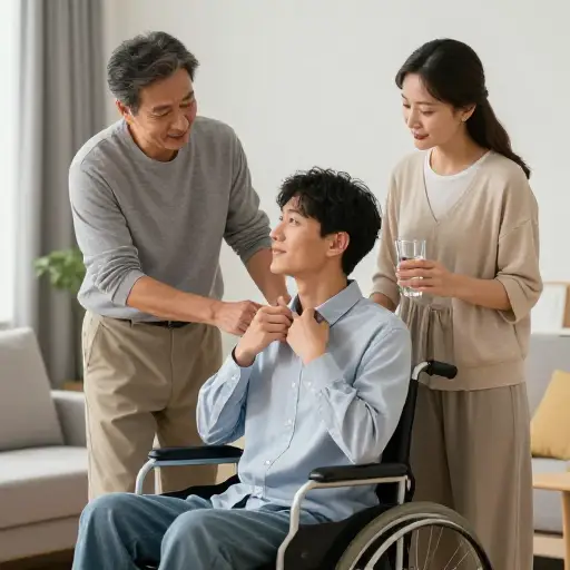 他们照顾残疾的儿子多年，付出了巨大的个人牺牲。