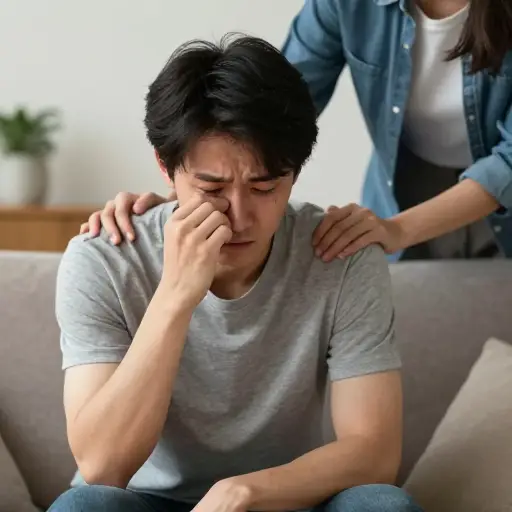 在我收到坏消息后，他提出可以做我的慰藉者。