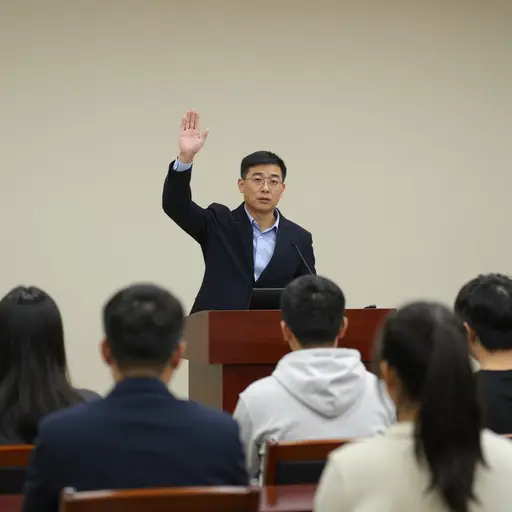 在辩论中，他提出了我们应该优先考虑经济增长还是环境保护的问题。