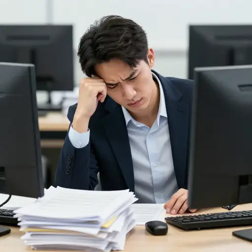 当你在工作中压力很大时，很容易发脾气。