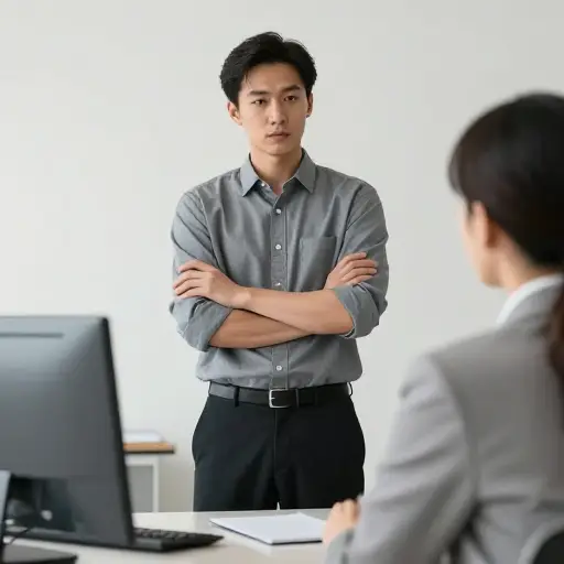 他对批评冷冰冰地回应，没有表现出任何情绪。
