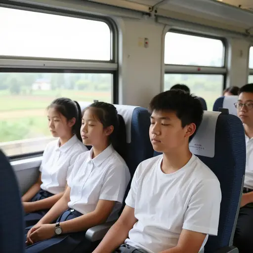 我们喜欢乘火车旅行。
