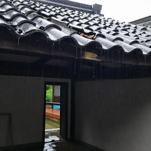 屋顶让大量雨水渗入。