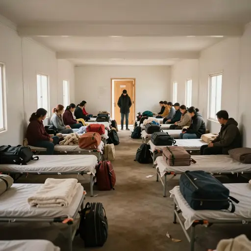 紧急避难所已经人满为患，无法再容纳更多流离失所的家庭。