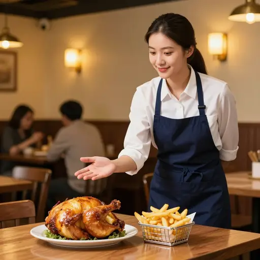 你想要薯条配鸡肉吗？