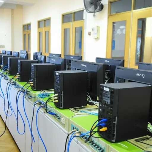 我们的学校使用局域网连接所有教室的电脑。