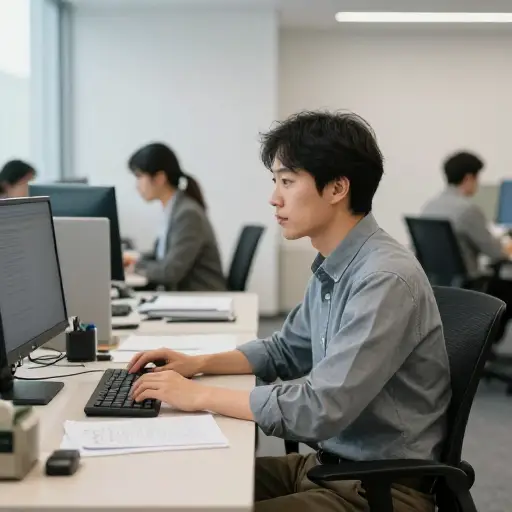 这名员工在公司工作了五年。
