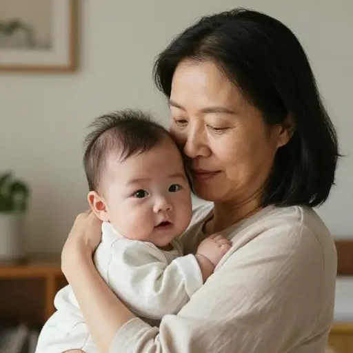 她不是我的亲生母亲，我小时候她收养了我。