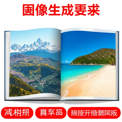 这本旅游指南有很多漂亮的图片介绍各地风景。