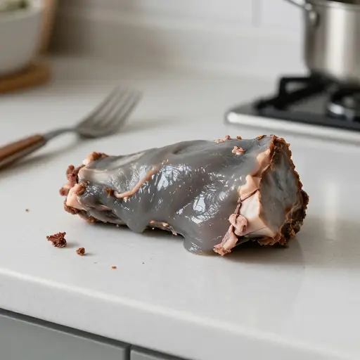 肉已经变质了，所以我们不能吃。