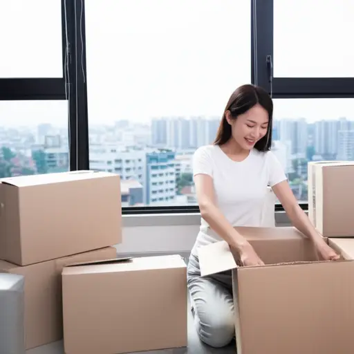 她因为新工作要搬到另一个城市。