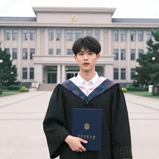 他在大学的最后一年。