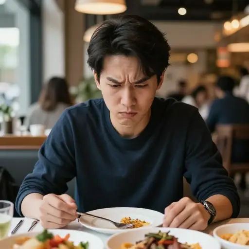 我觉得这里的食物不怎么样。