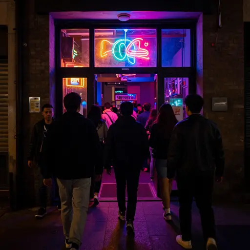 我们问他们是否想和我们一起去一家新夜总会，他们同意了，我们去了帕夏俱乐部。
