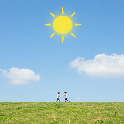 今天太阳出来了。