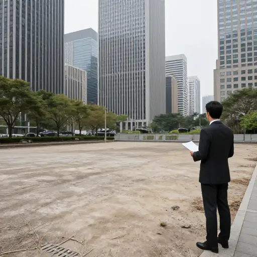 这块黄金地段被一个开发商买下了。
