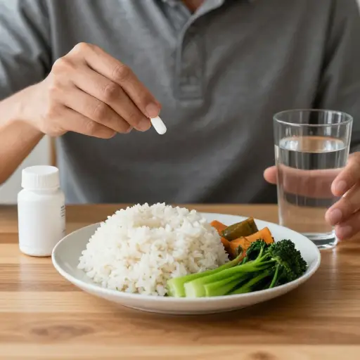 这种药要随餐服用。
