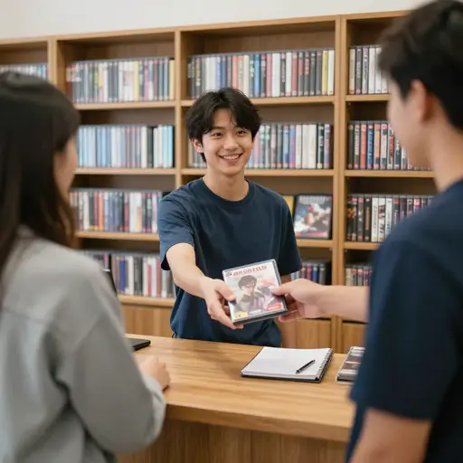 例如，你总是可以从我们中心借出任何你喜欢的视频。