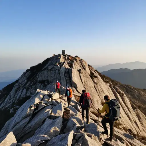 他们爬了一座由著名探险家发现的山。