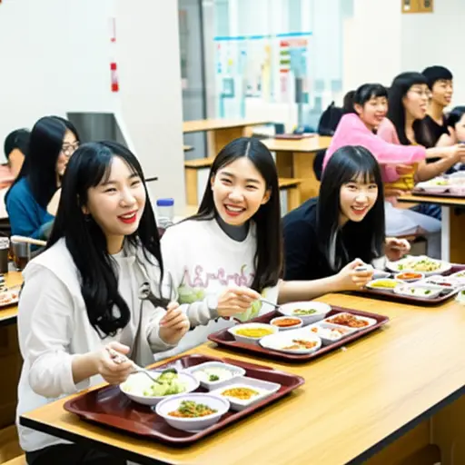 女生们喜欢在午餐时间八卦她们的同学。