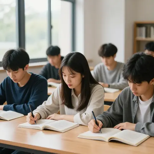 学生们努力争取奖学金。