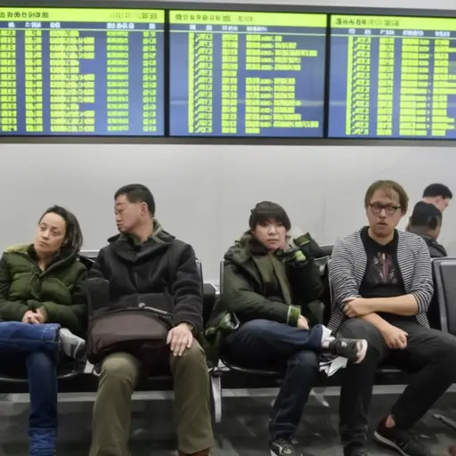 航班延误给旅客带来了很大的不便。
